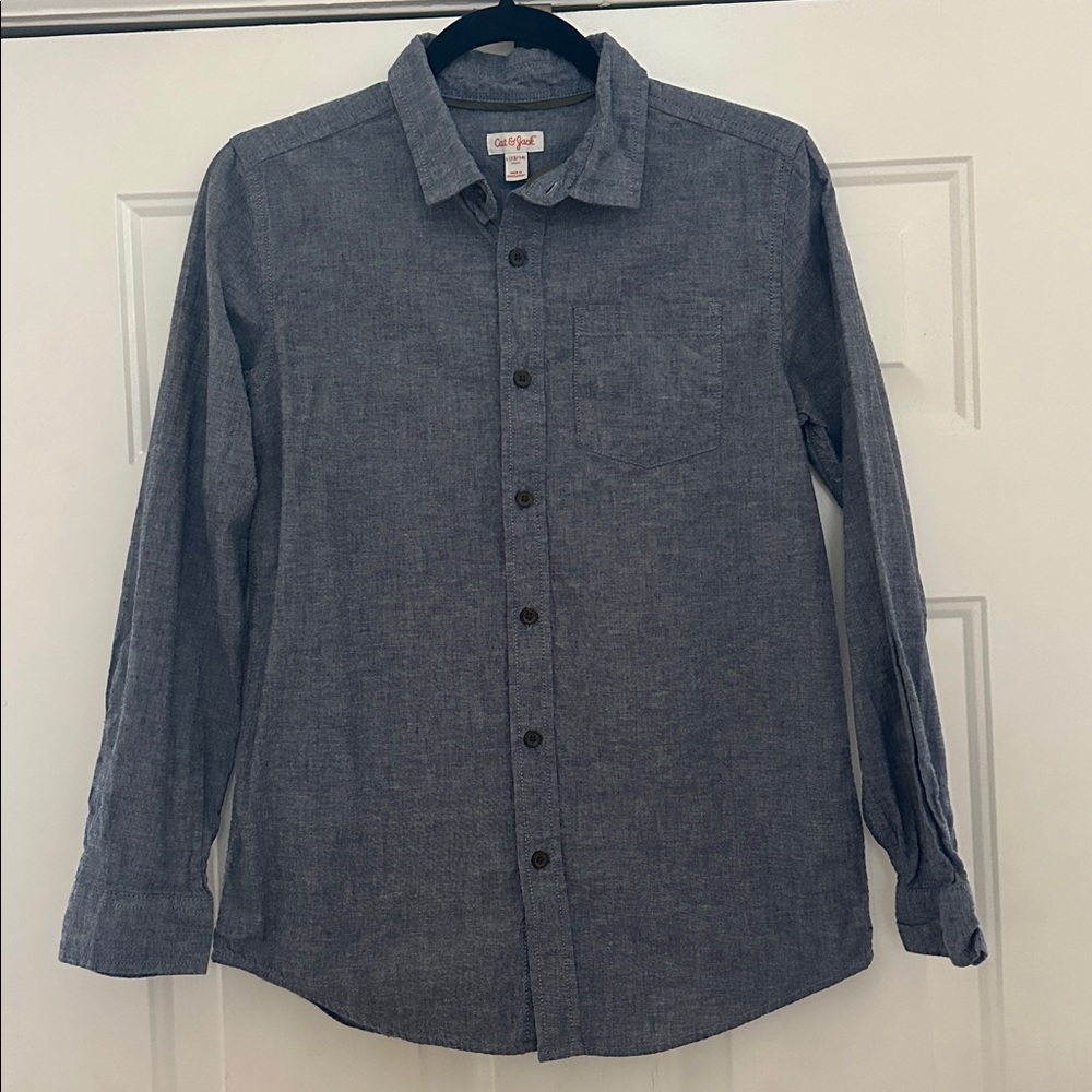 Cat & Jack Blue Jean Button Down Shirt